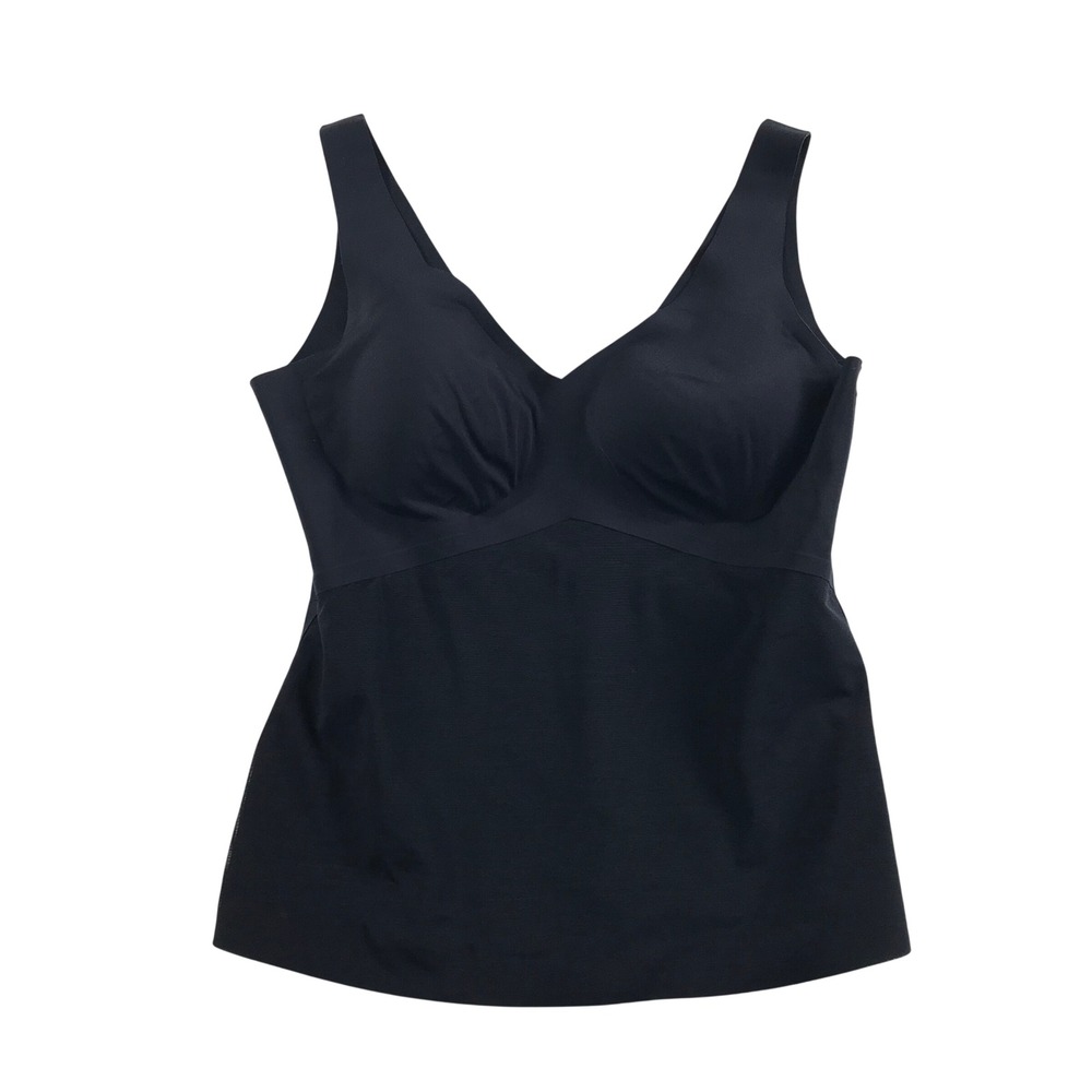 Honeylove LiftWear Tank Black Shapewear Built-in Bra Size L HLLWT02